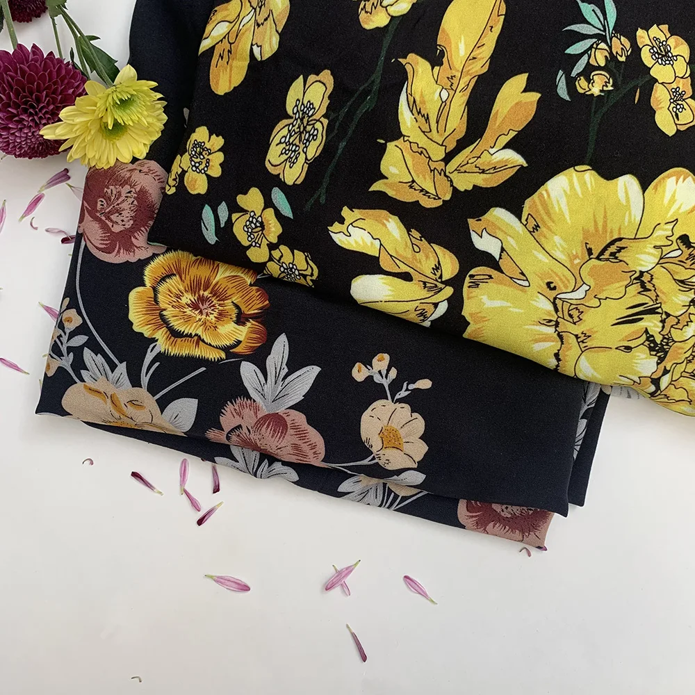 No Moq Printed Viscose Rayon Fabric Spun Rayon 100 Rayon for Digital Printing