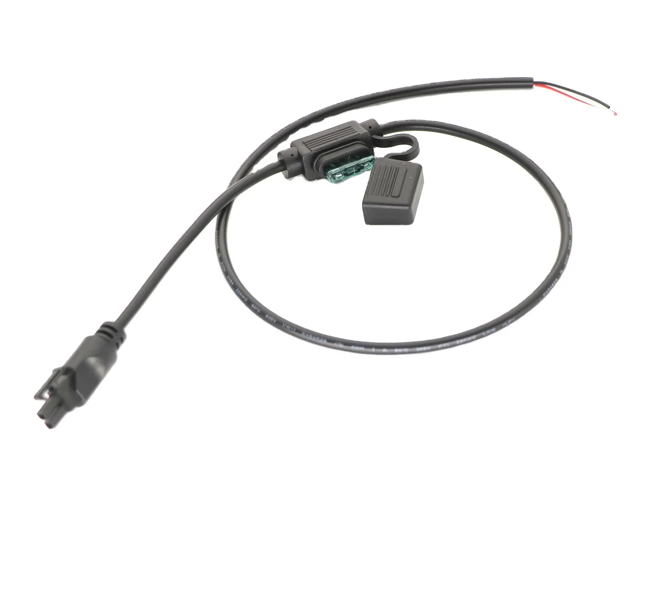 Molex Mini 2pin  overmolded to open cable assembly with 1A overmolded fuse