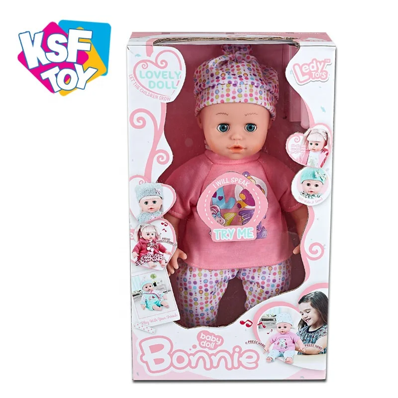 Прекрасная модная красивая кукла-девочка 14 дюймов настоящие куклы-младенцы с 12 звуками IC и расческой игрушки