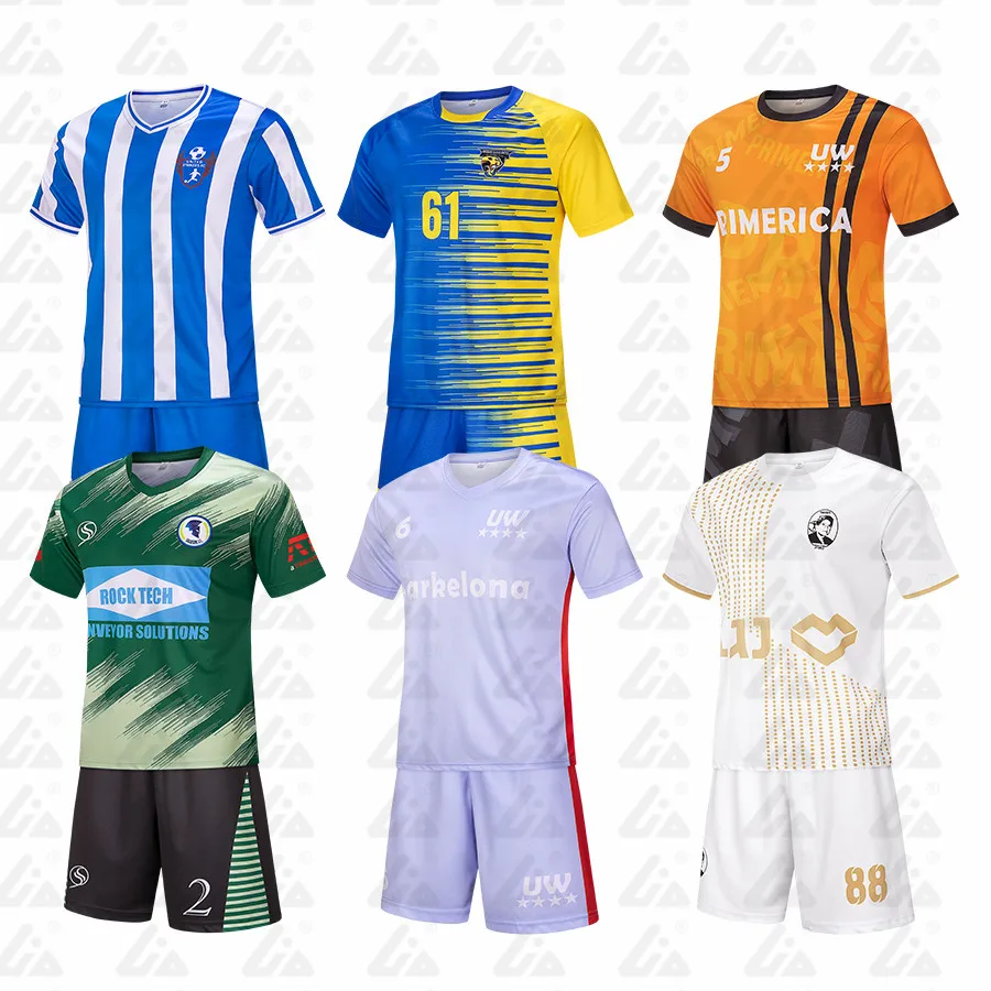 Best Site to Online Soccer Jerseys Soccer Training Uniform Clothes Cheap  Blank Football Jersey for Teams