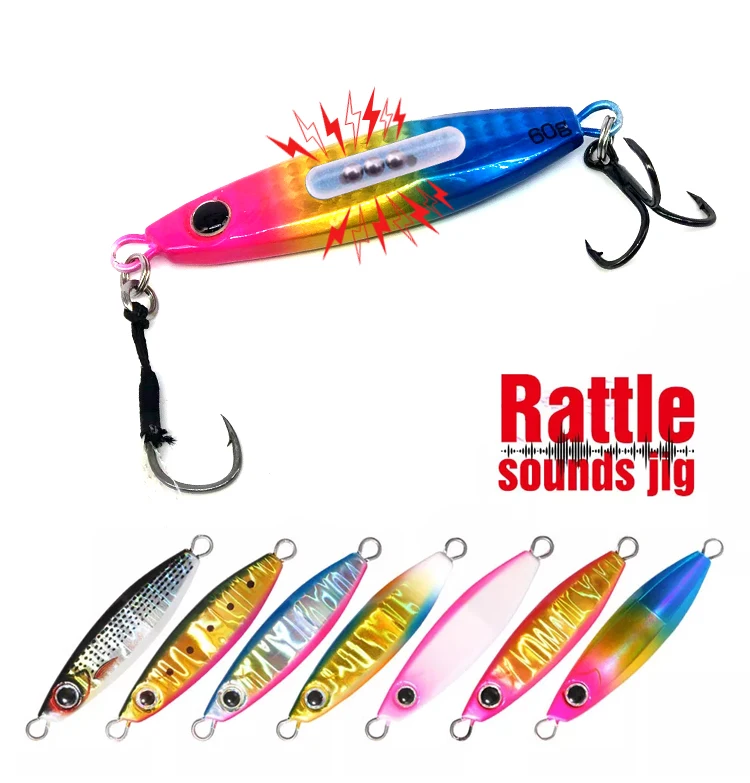 Oem Jigging Lure Rattle Sound Speed Sinking Luminous Simulated Bait
