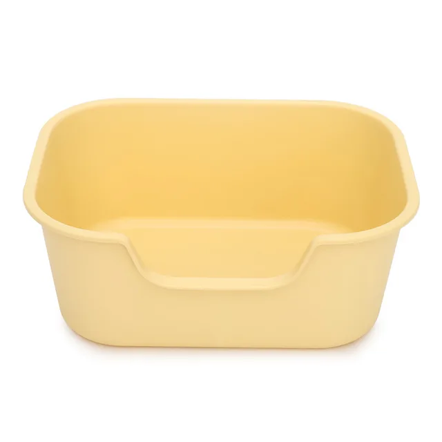 Open Oversized Anti-splash Anti-sand Kitty Cat Litter Basin Semi-Closed Integrated Cat Toilet Made Durable Plastic Sand PP