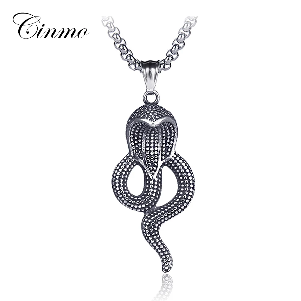 Cinmo Jewelry Naja Shape Snake Pendant 
