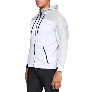 High quality custom logo sport wear men winsbreaker jackets OEM man full zip up utility anorak heavyweight jacket blank hoodies