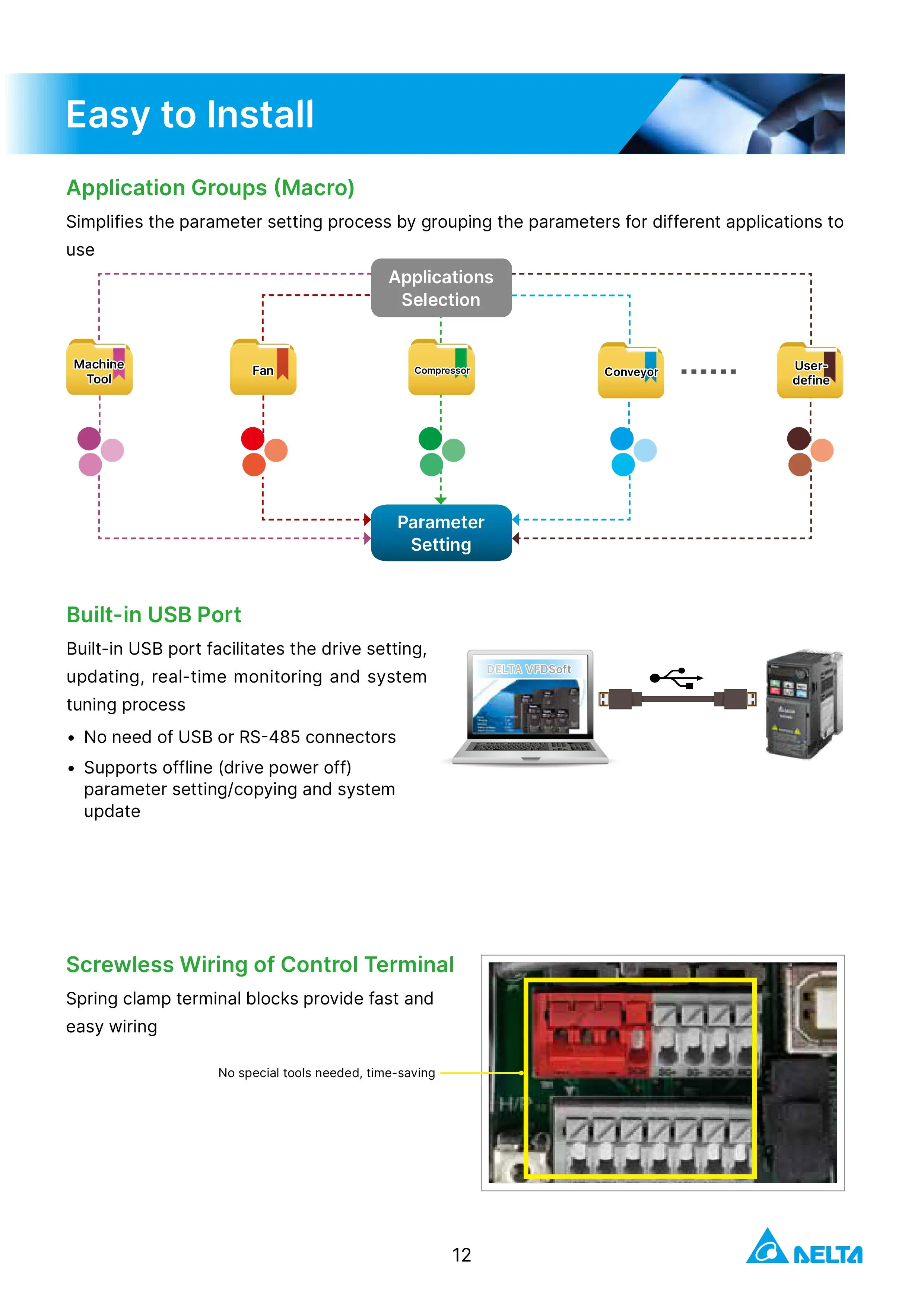 Delta Inverter MS300 Series - Efficient Variable Frequency Drivers