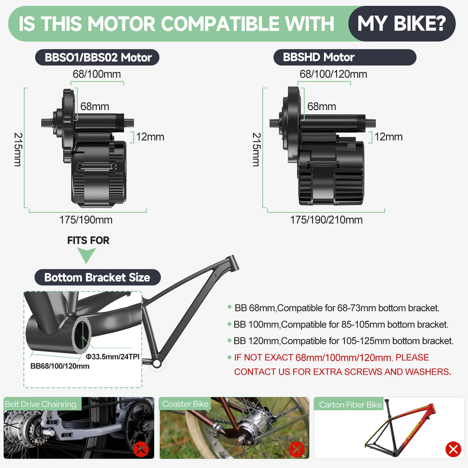 Bafang BBSHD 48V/52V 1000W中型ドライブモーターキットとLCDディスプレイ