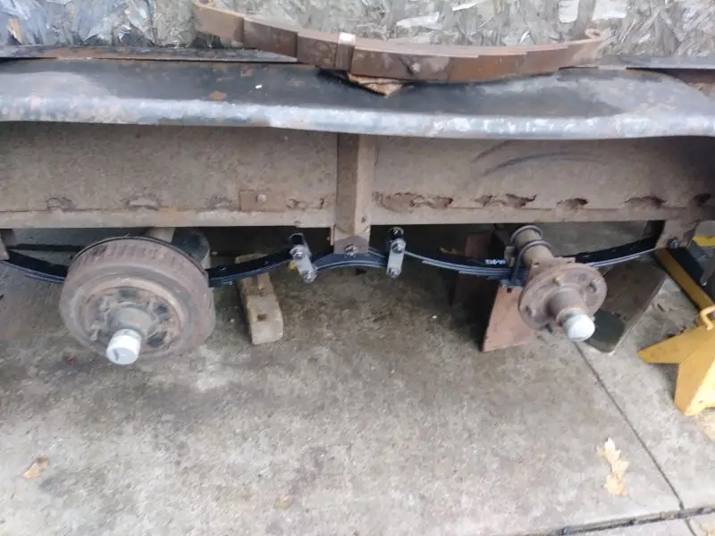 3500lb Single Trailer Axle Suspension Kit Leaf Spring Ubolt And Hanger
