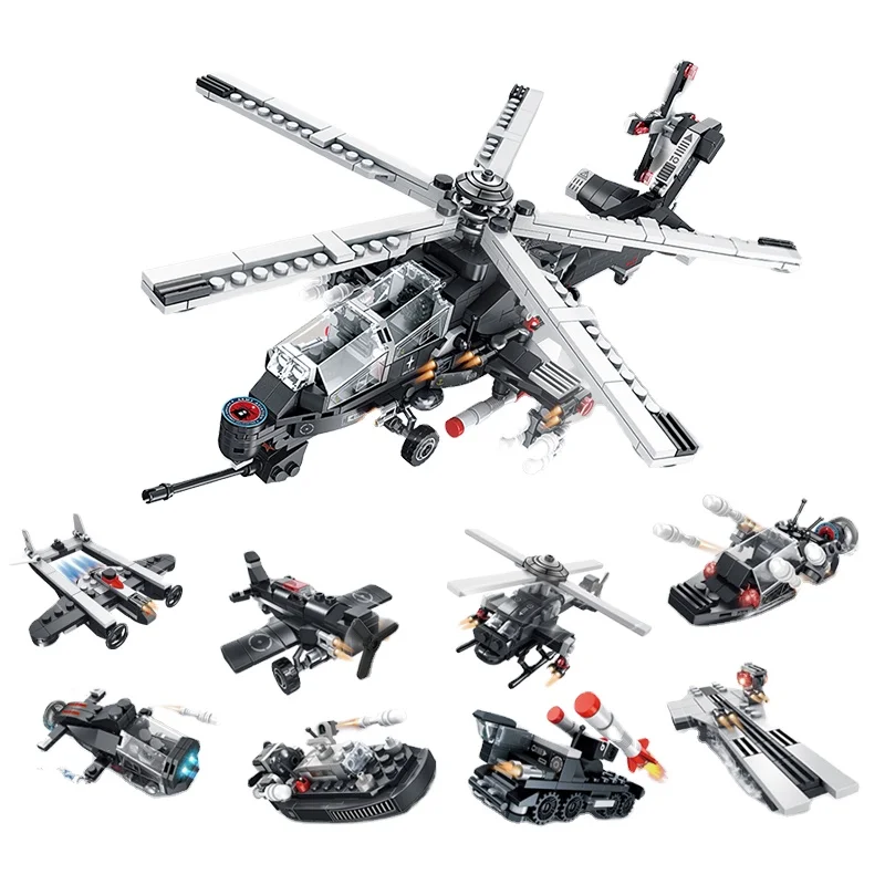 Panlos 633005 Helicopter Toys Educational Fun Building Blocks