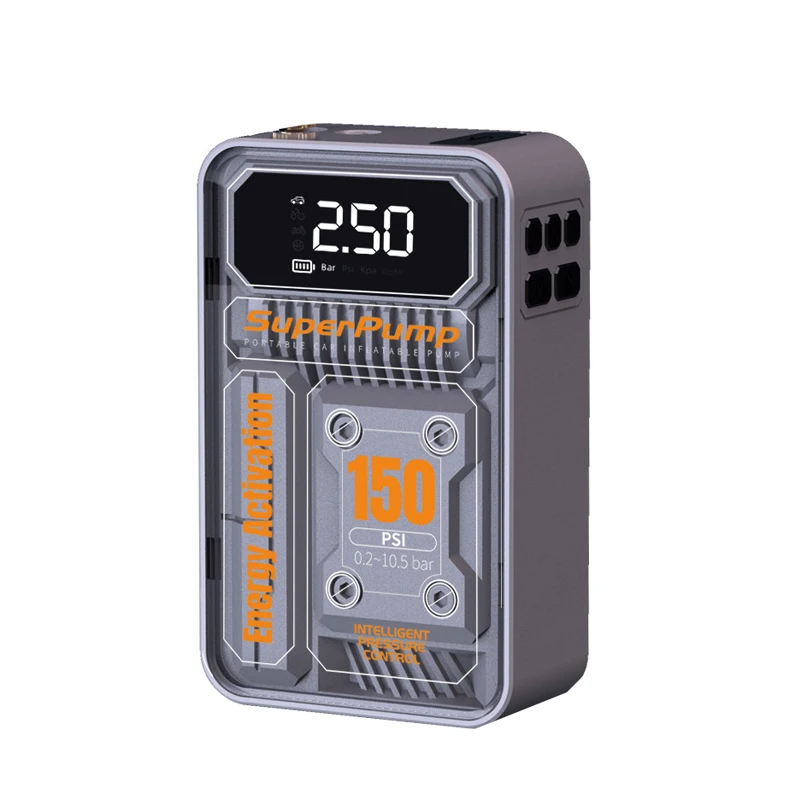 Portable 150PSI Motorcycle Bicycle Vehicle Tire Air Pump 60W Wired LED Digital Display Electric Tire Inflator - view 5