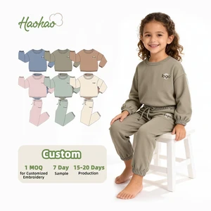 Custom Design Winter Kids Baby Clothes Crew Neck Tracksuit Outfits Jogger Baby Children Clothing Sets