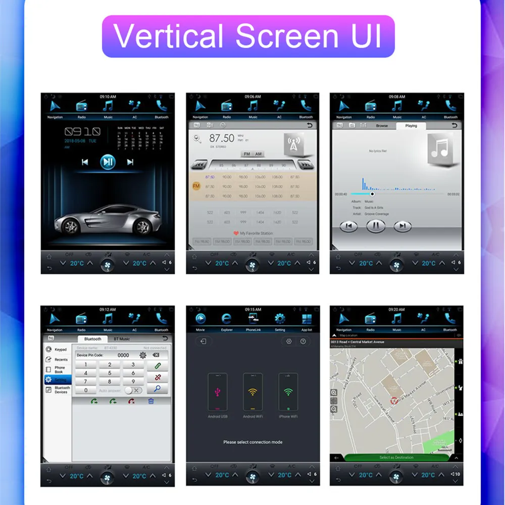 Android 10.0 Rockchip PX5 4G+32G Car Play Android Auto BT5.0 Radio AMP7851 Video Out for Toyota Landcruiser 2007-2015