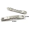 Silver double-ended serrated pendant