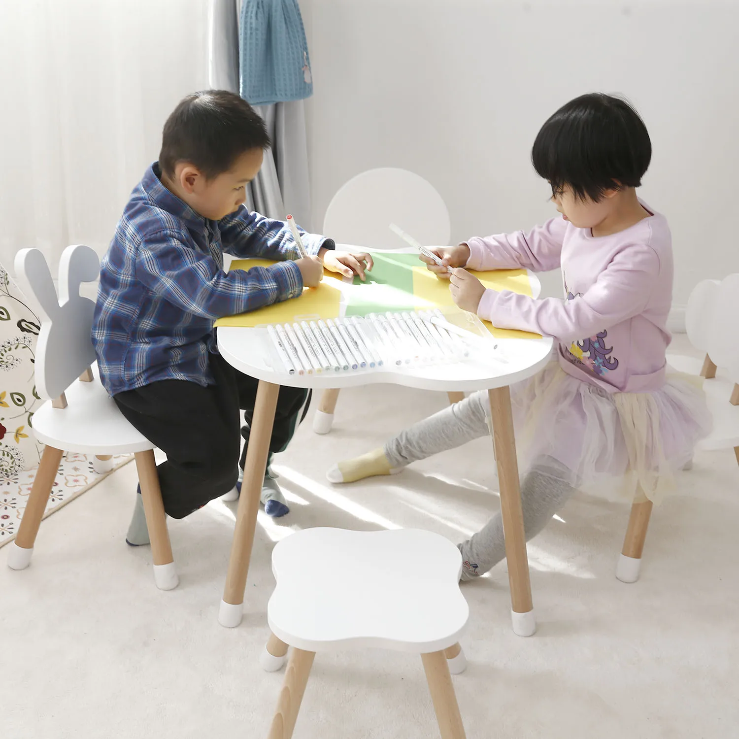 Tonglu 2020 горячая Распродажа детский стол для вечеринки деревянный учебный стол и Набор стульев Мебель для детского сада для детей