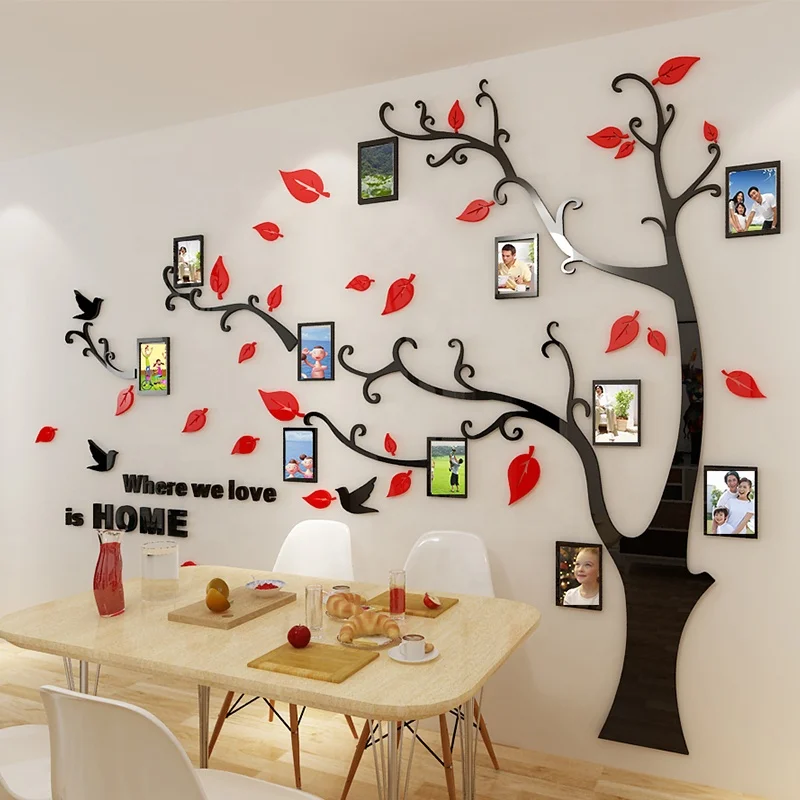 Family Photo Frame Tree Wall Art Decal Wall Sticker Home Decor Living Room Bedroom TV 3D DIY Wall Decor