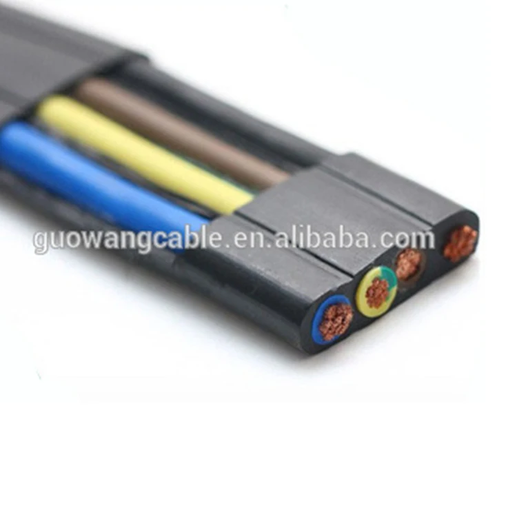 Flat Flexible Rubber Insulated and Sheathed Underwater Electrical Cable Submersible Pump Cable