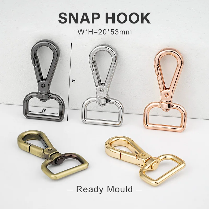Dongguan Dog Hook Snap Handbag Hardware Golden 15mm Bag Hook Buckle D