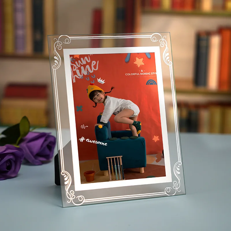 Popular Customized Black Glass Photo Frames Return Gift Photo Frame