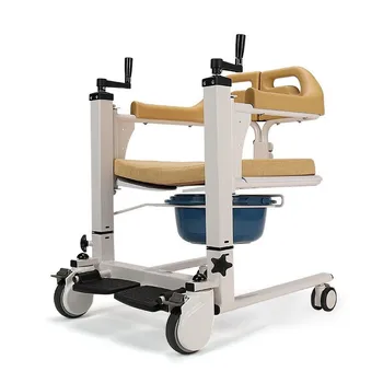Hydraulic Patient Transfer Lift Wheelchair Bedside Commode Chair