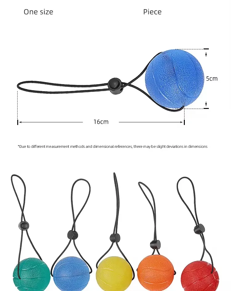 l0107 finger grip exercise elastic cord anti drop hand strength training silicone grip ball-4