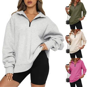 Hot Selling Autumn Winter New Women's Casual Flat Knitted Pullover Fleece Hoodie Y2K Fashion Full Sleeve Front Logo Breathable