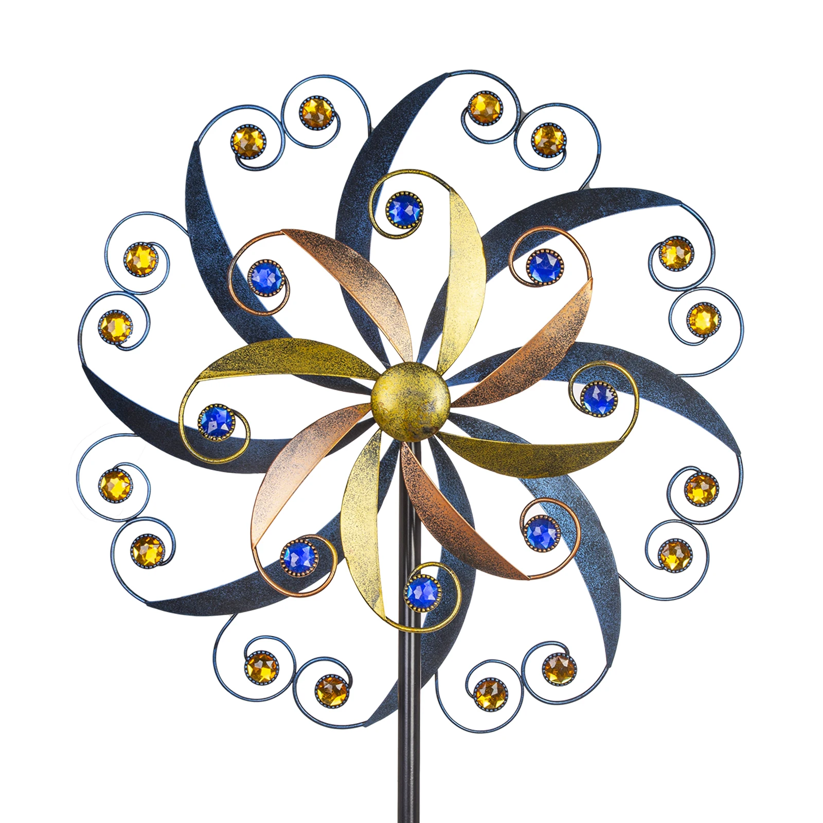 Metal Wind Spinner Outdoor Large Wind Spinners Double Sided Wind Sculptures Metal Windmill for  Yarda