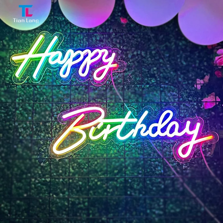product smart dimmable switch rgb colorful led neon light signage party wall decor happy birthday dream color neon signs-2
