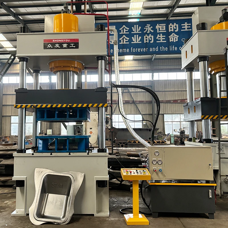 Four Column 400 Tonne Sheet Metal Deep Drawing Presses Trolley Wheelbarrow Making Hydraulic Press Cold Machine