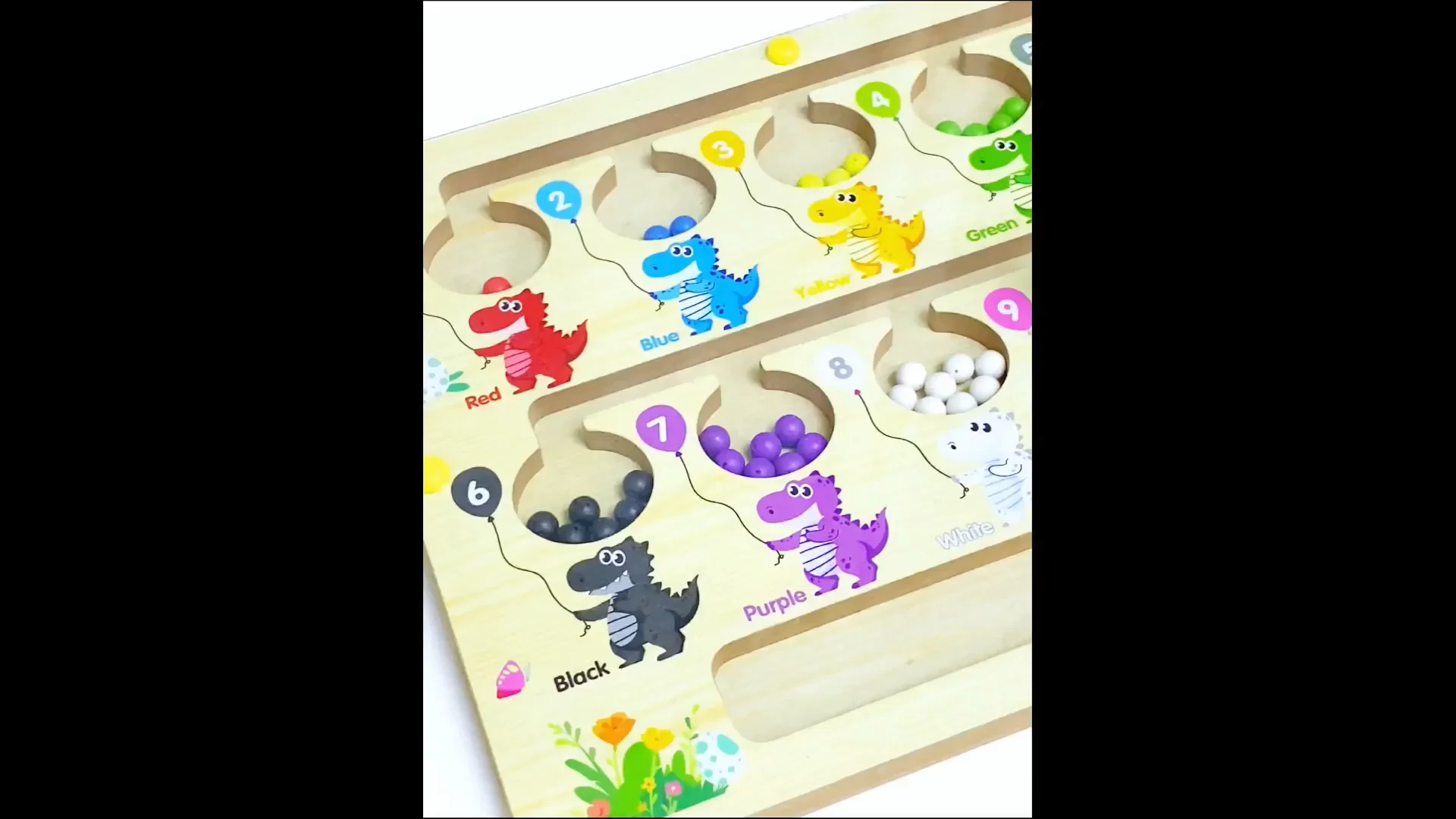 Preschool Color Sorting Board Montessori Wooden Maze