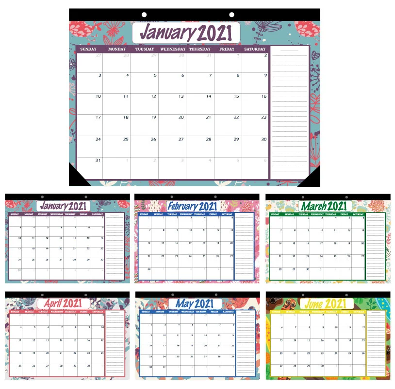 Лидер продаж на Amazon, печатный Еженедельный планировщик с индивидуальным логотипом, настольный календарь