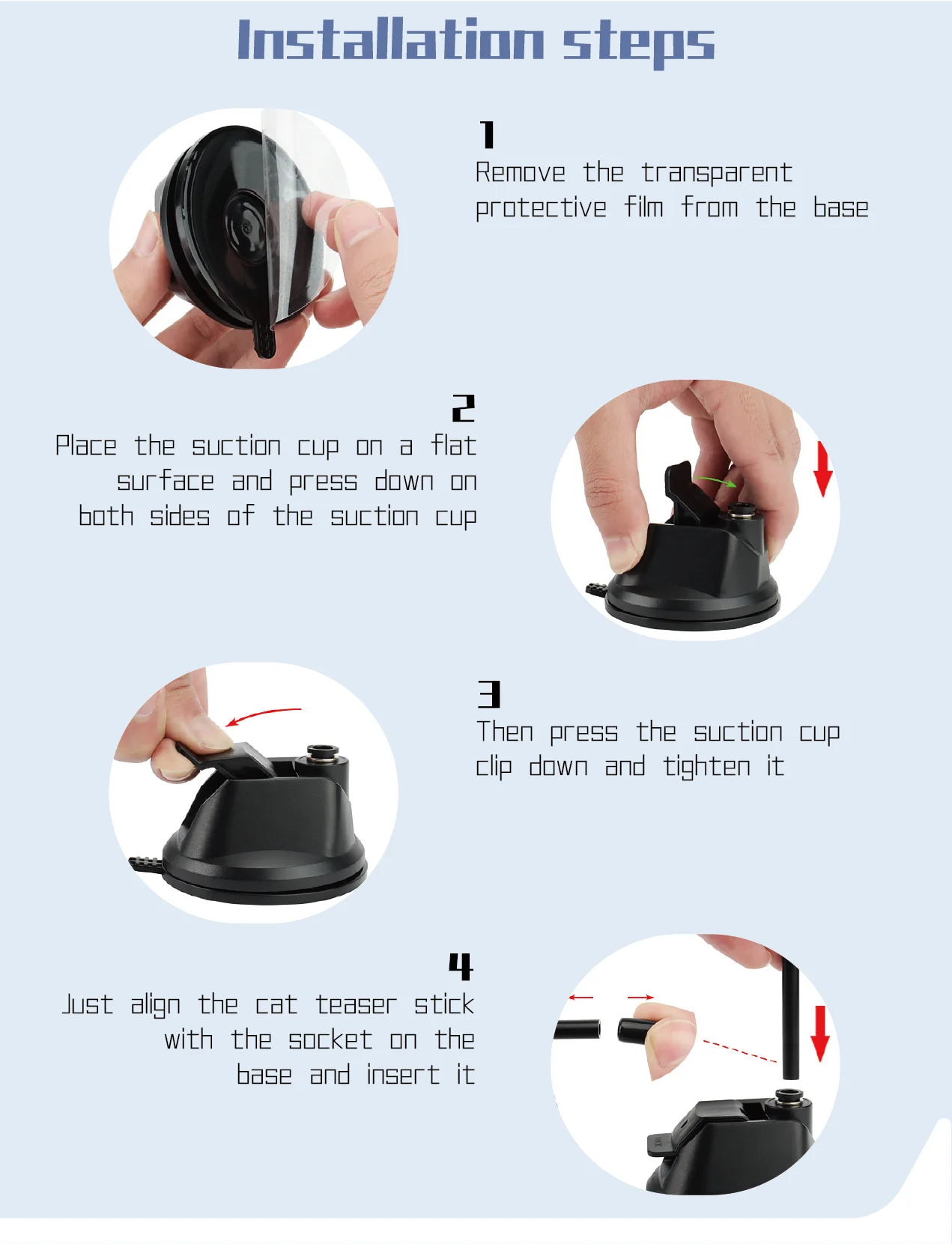 Suction cup wand suit packaging