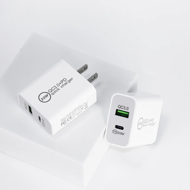 QC3.0 Quick Charge USB-C 20W PD Charger - Dual Ports