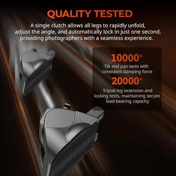SmallRig Tribex Hydraulic Carbon Fiber Tripod Kit, Fast Extend Camera Video Tripod with 4-Step Counterbalance Fluid Head detail image