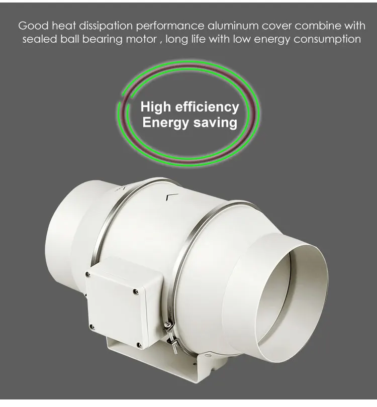 Inline Duct Fan, 3-Year, 220-230V, Corded Electric - detail 10