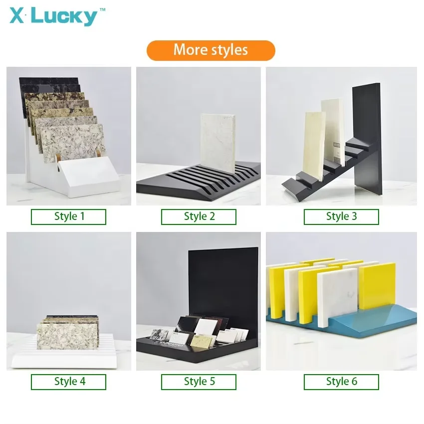 Customized Shelving for Relaxing Fabric Quartz Display Racks Shelving Nature Stone Marble Display Modular Showroom Divider