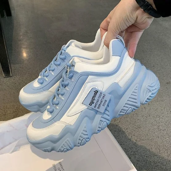 Zapatos Casuales de Mujer con Diseño Coreano de Primavera y Otoño, Logotipo  y Diseños Personalizados, Zapatos Deportivos de Plataforma para Mujer