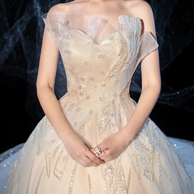 sachin and babi light blue dress Shop Our 2020 Luxury Champagne Strapless Ball Gown Wedding Dress