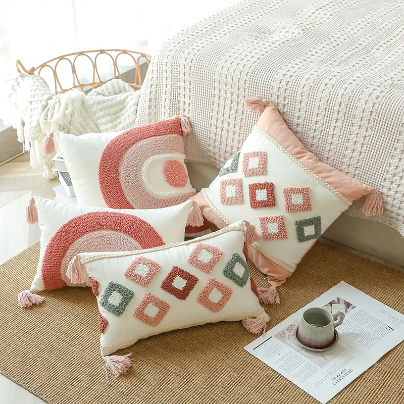 Innermor Boho Pillow Home Decor Tufted Cushion Decorative Pillow Covers Luxury Christmas Pillow