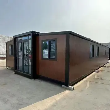 Best selling 40ft 2 bedrooms expandable container prefab villa expandable folding container restaurant from China