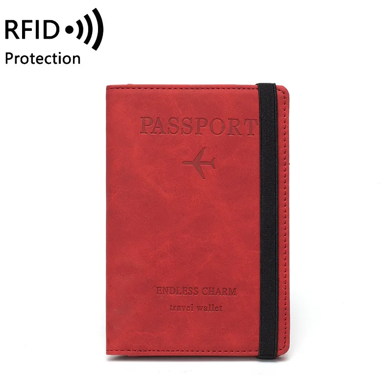 Custom Printing In Stock Pu Leather Travel Document Passport Cover