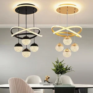 Led Ring Chandelier Pendant Light  Minimalist Bedroom Villa Staircase Ring Ceiling Modern Nordic Post-Modern Indoor for Home