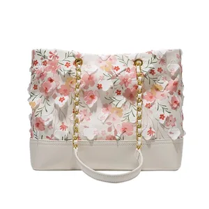 Designer Women's Office Style Large Capacity Luxury Handbag Custom Logo Fashionable PU Leather Tote Bag