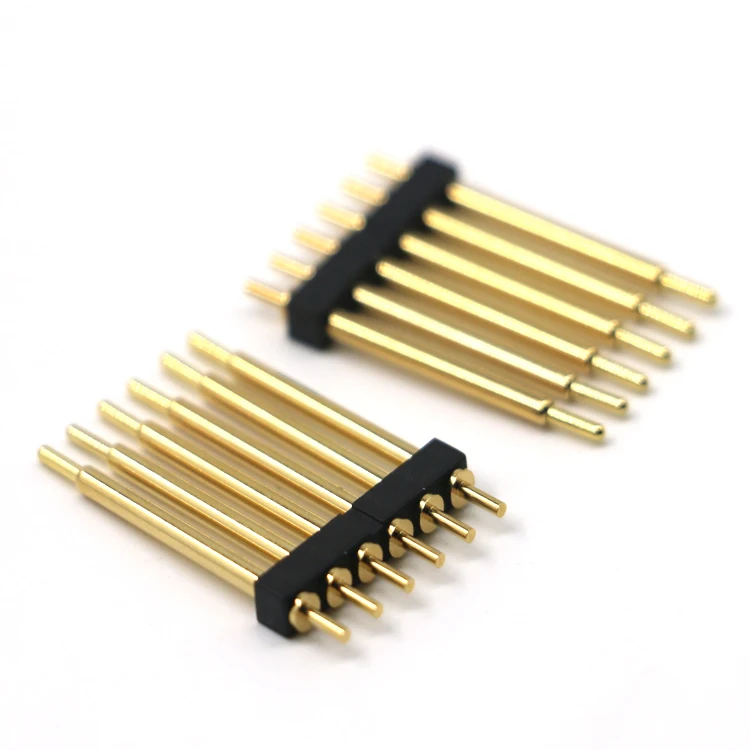 China customized single row 6pin communication connector probe automobile optical fiber conductive pin spring contact thimble po