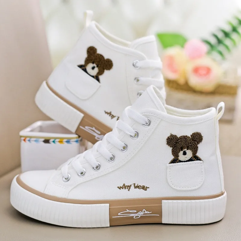 High Top Bulk Canvas Shoes Wholesale Canvas High Top White Lace Up