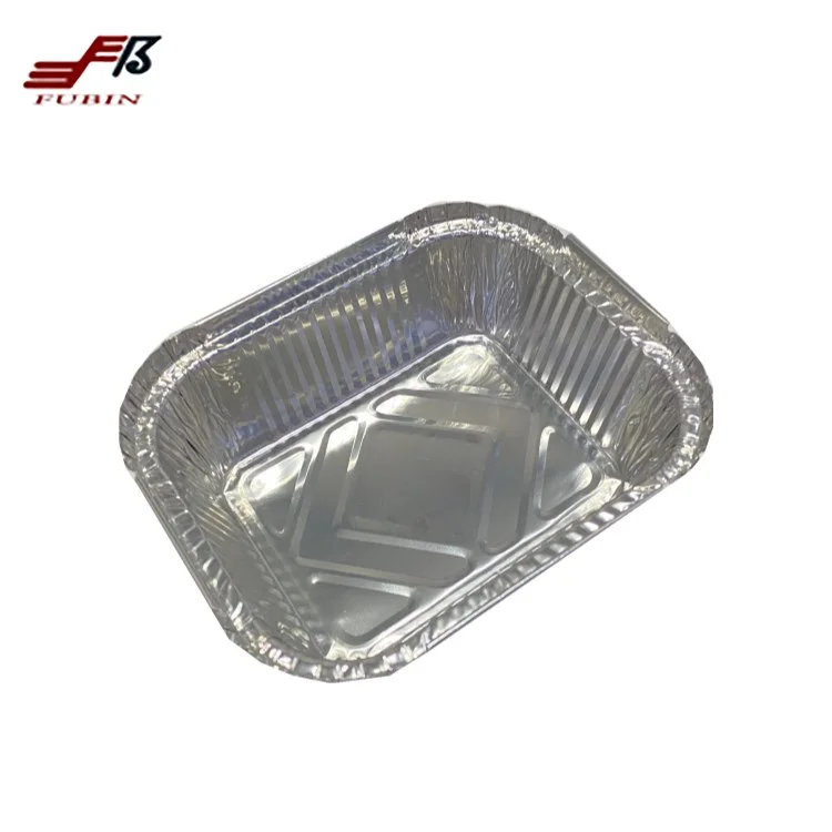 OEM Rectangular Foil Trays Disposable Aluminum Container For Restaurant