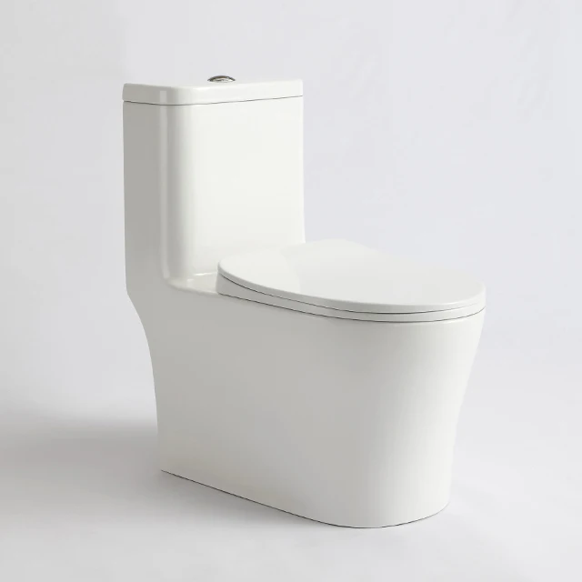 Modern Rimless One Piece Elongated Toilet Seat WC White Ceramic Water Closet Bathroom Toilet