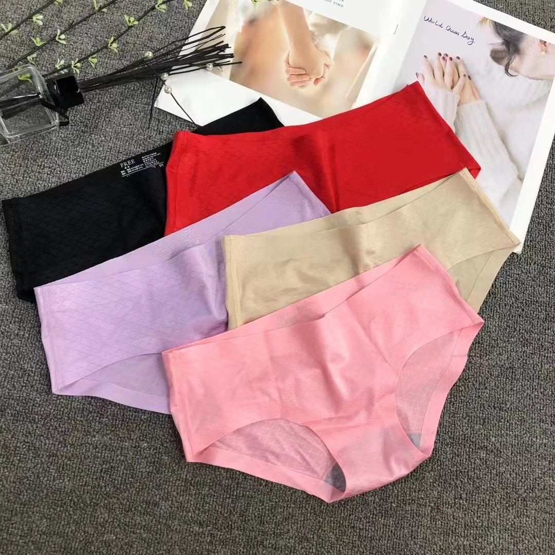 Lady Ice Silk Knickers Sexy Briefs Women Underwear Seamless
