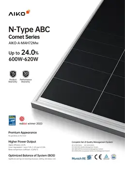 AIKO Solar Panels - High Efficiency 600W to 620W Power