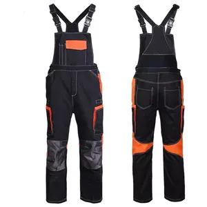 High Quality in the Stock Black Bib Pants  Workwear Overall Cleaner Worker Repair Man Work Cloth Plus Size Mens Coverall