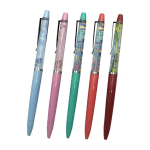Customizable ABS Plastic 2D PVC Floater Aqua Floating Liquid Ballpoint Pen 1.0mm Writing Factory's Brand Logo Promotional Gifts