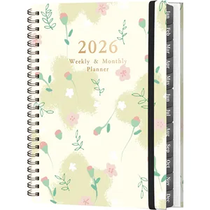 High Quality and Popular Cute Spiral Notebook Wholesale Best Selling 2026 Planner Weekly and Monthly Hardcover Notebook